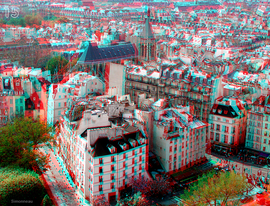  <b> Iglesia de SAINT-SEVERIN </b>  ,  tomada desde  una  de  las  torres  de  Notre  Dame .