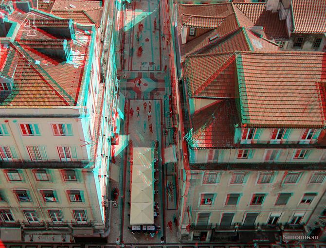  <b>  Fachadas a la Rua Aurea </b> , tomado desde el elevador de Santa Justa