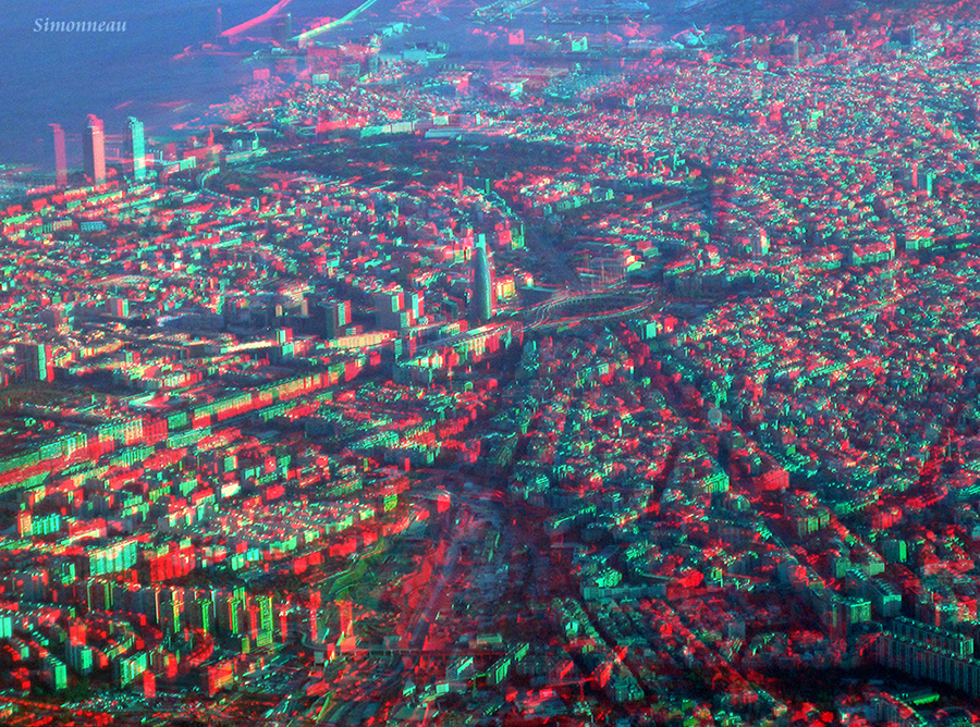 No controlando el avi�n, ni la hora, ni su velocidad, este anaglifo,(no perfecto)ofrezco a vuestra consideraci�n.