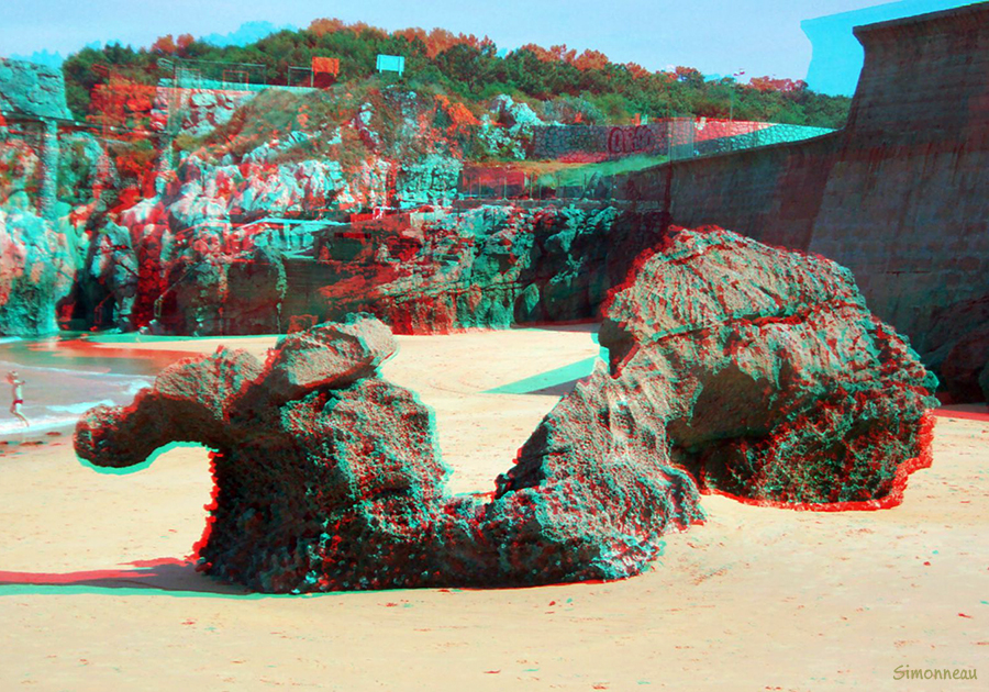 Las mareas y la arena lo presentan medio cubierto.